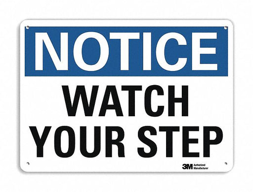 Notice Sign 7 in x 10 in Aluminum