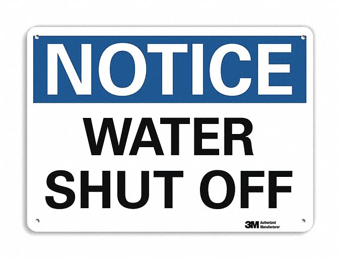 Notice Sign 7 in x 10 in Aluminum