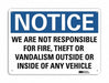 Notice Sign 10 in x 14 in Plastic
