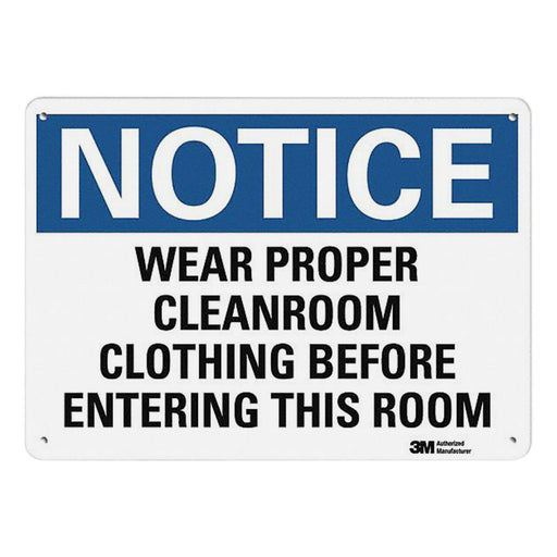 Notice Sign 10 in x 14 in Plastic