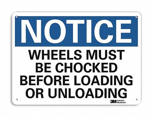 Notice Sign 10 inx14 in Plastic