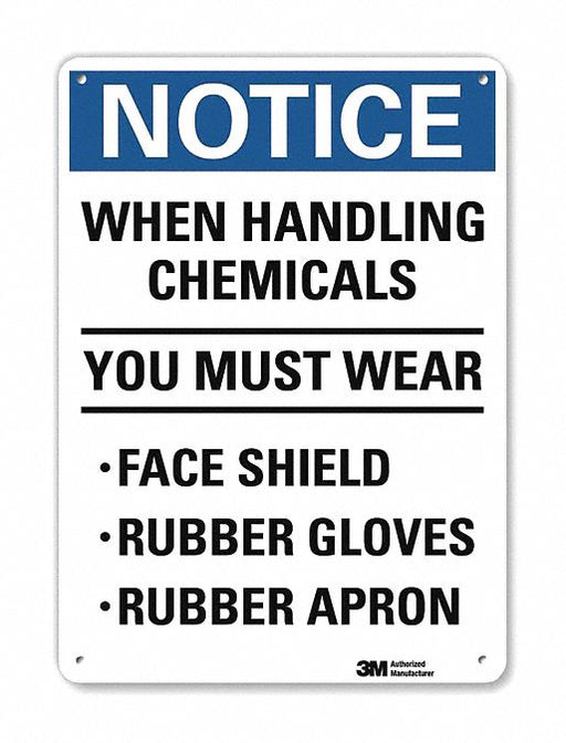Notice Sign 10 in x 7 in Aluminum