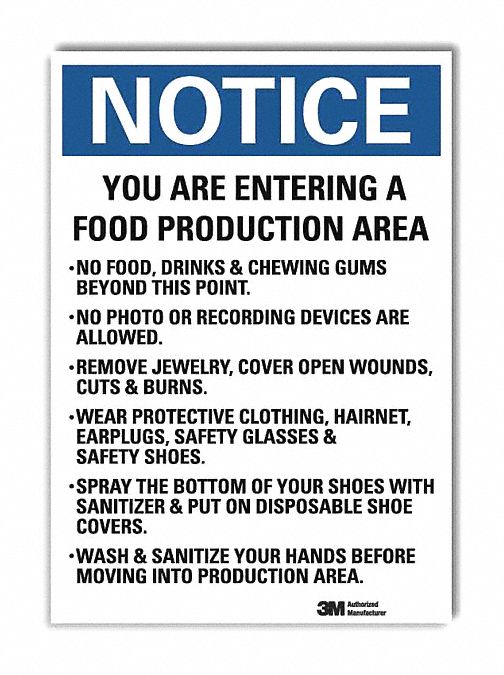 Notice Sign 14x10in Reflective Sheeting