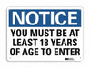 Notice Sign 10 in x 14 in Plastic