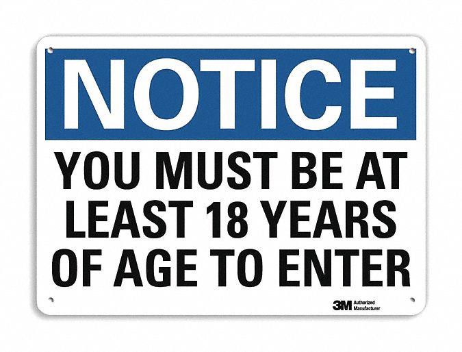Notice Sign 7 inx10 in Plastic