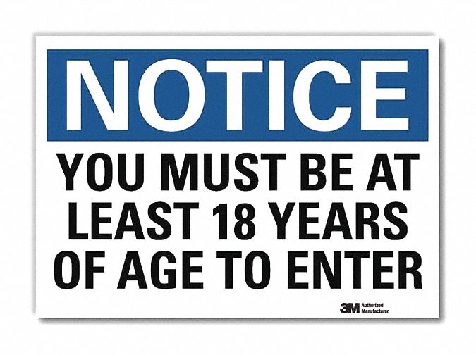 Notice Sign 7 in x 10 in Rflct Sheeting