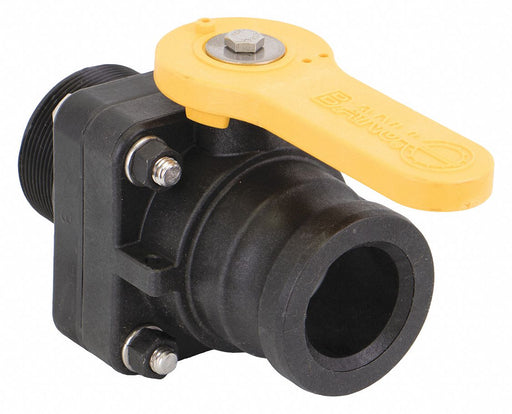 Manual 2-Way Ball Valve Camlock Polypro