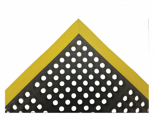 Drainage Mat Black wYlwBrdr 3ft4 x5ft4 