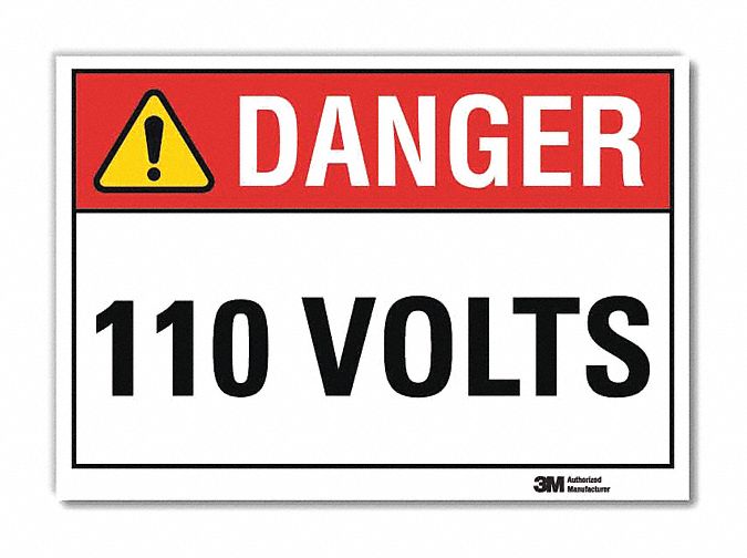 Danger Sign 10 in x 14 in Rflct Sheeting