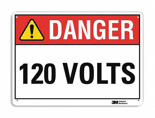 Danger Sign 7 in x 10 in Plastic