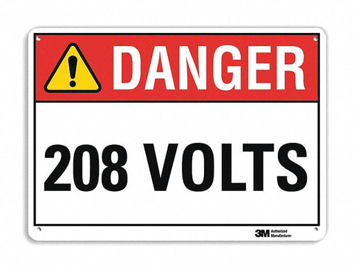 Danger Sign 7 in x 10 in Plastic