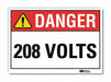 Danger Sign 10 in x 14 in Rflct Sheeting