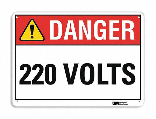 Danger Sign 7 in x 10 in Plastic