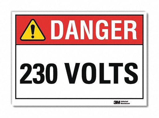 Danger Sign 5 in x 7 in Rflct Sheeting
