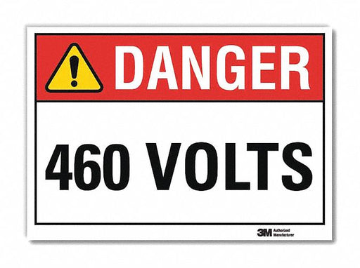 Danger Sign 7 in x 10 in Rflct Sheeting