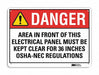 Danger Sign 7 in x 10 in Aluminum