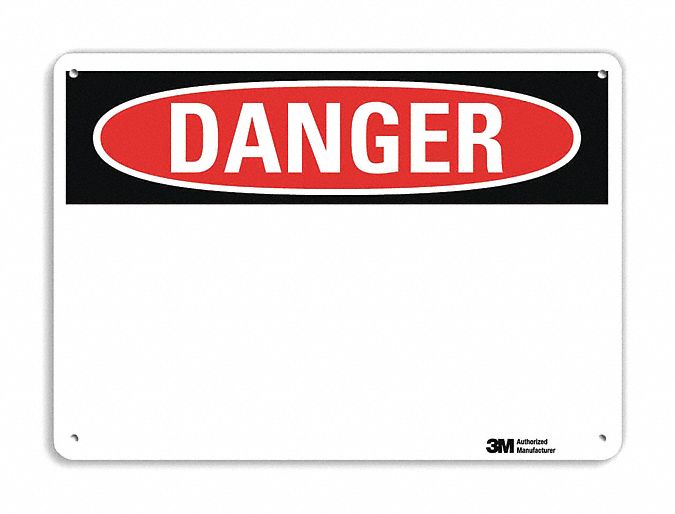 Danger Sign 7 in x 10 in Aluminum