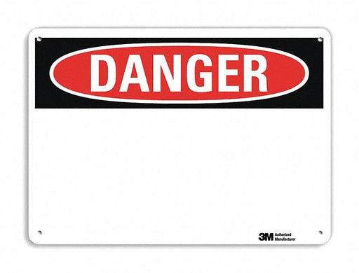 Danger Sign 10 inx14 in Plastic