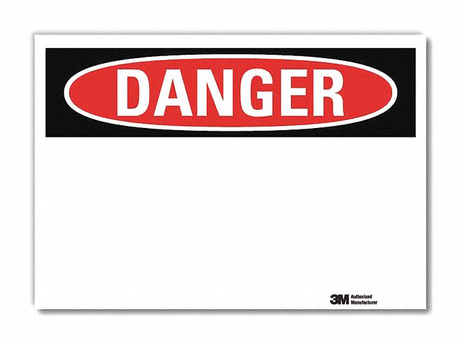 Danger Sign 7inx10in Reflective Sheeting