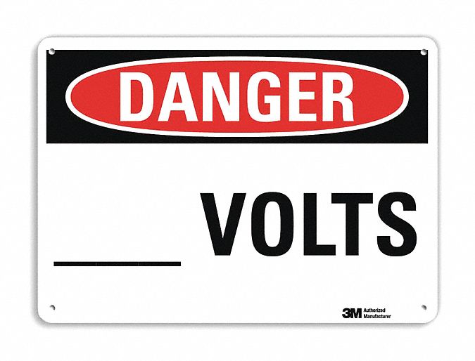 Danger Sign 7 in x 10 in Aluminum