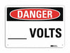 Danger Sign 7 in x 10 in Aluminum
