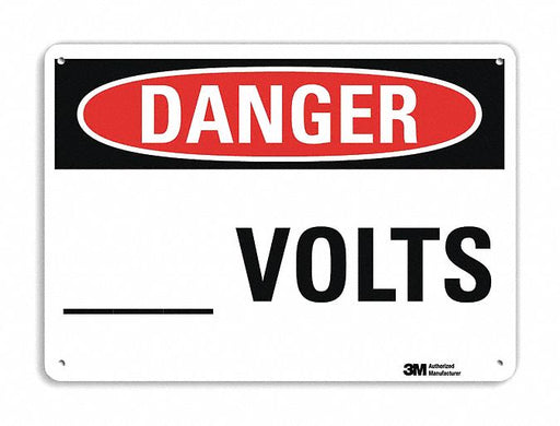 Danger Sign 10 in x 14 in Plastic