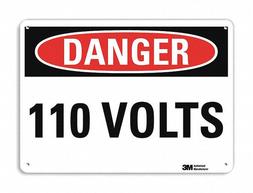 Danger Sign 10 in x 14 in Plastic