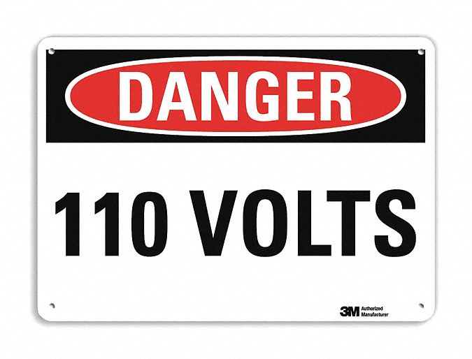 Danger Sign 7 in x 10 in Aluminum