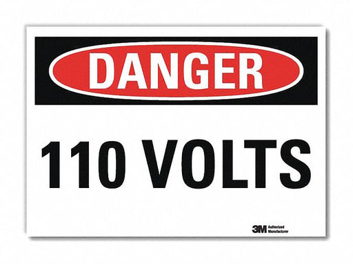 Danger Sign 10 in x 14 in Rflct Sheeting