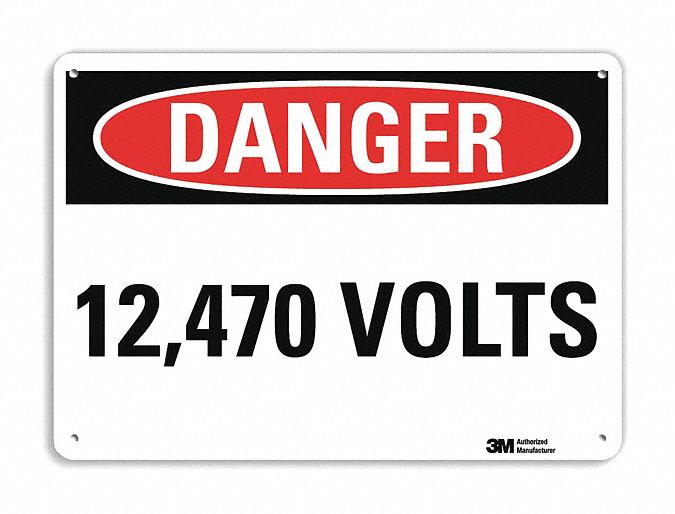 Danger Sign 10 in x 14 in Aluminum