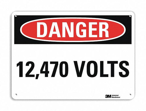 Danger Sign 7 in x 10 in Plastic