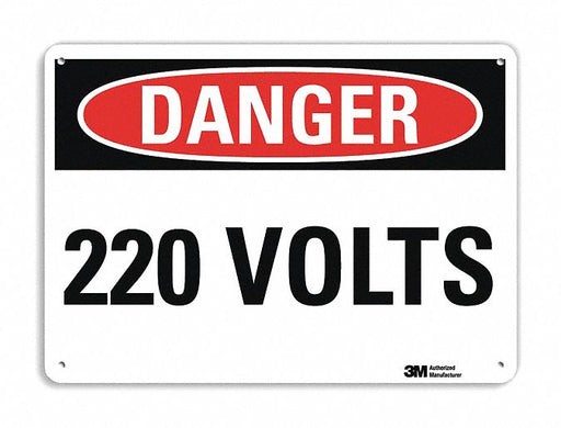 Danger Sign 7 in x 10 in Plastic