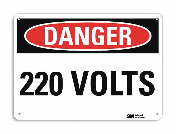 Danger Sign 7 in x 10 in Aluminum