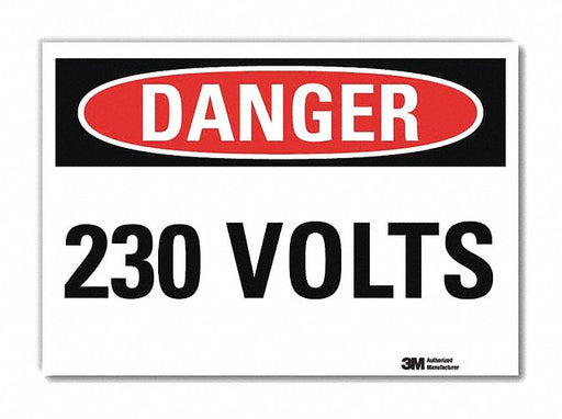 Danger Sign 5 in x 7 in Rflct Sheeting