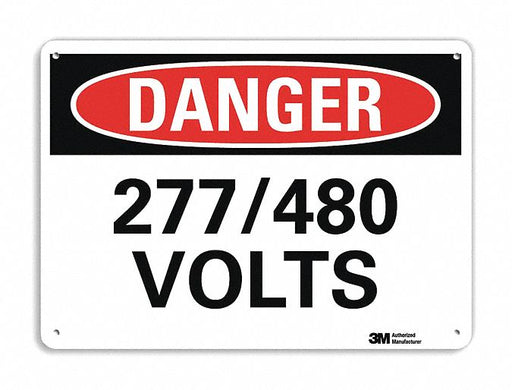 Danger Sign 7 in x 10 in Plastic