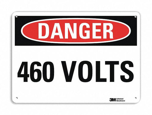 Danger Sign 7 in x 10 in Plastic