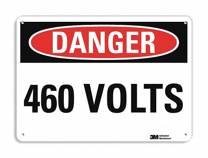 Danger Sign 7 in x 10 in Plastic