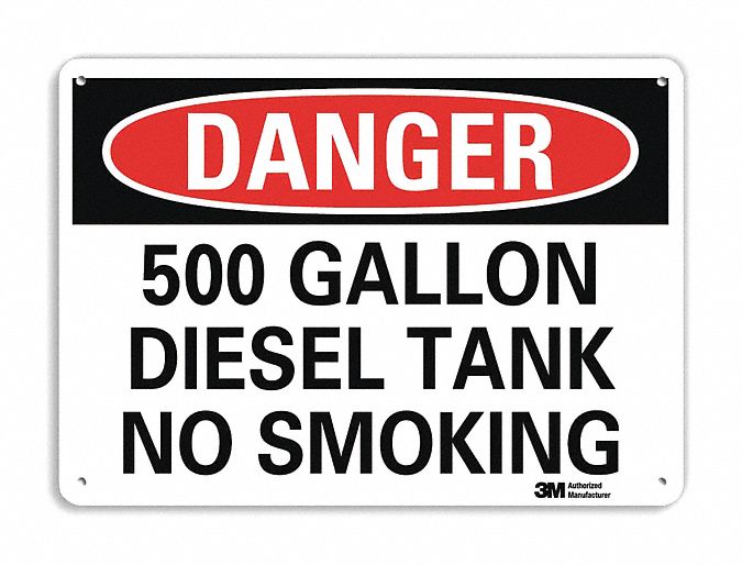 Danger Sign 7 in x 10 in Aluminum