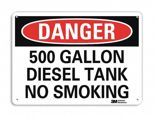 Danger Sign 7 in x 10 in Plastic