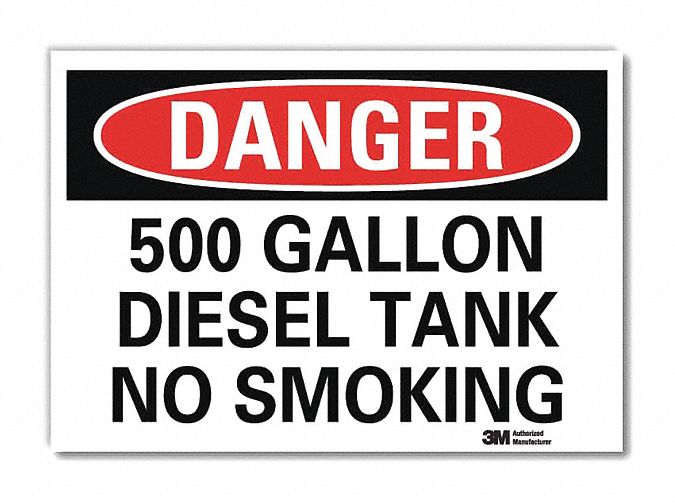 Danger No Smoking Sign 7x10in Reflective