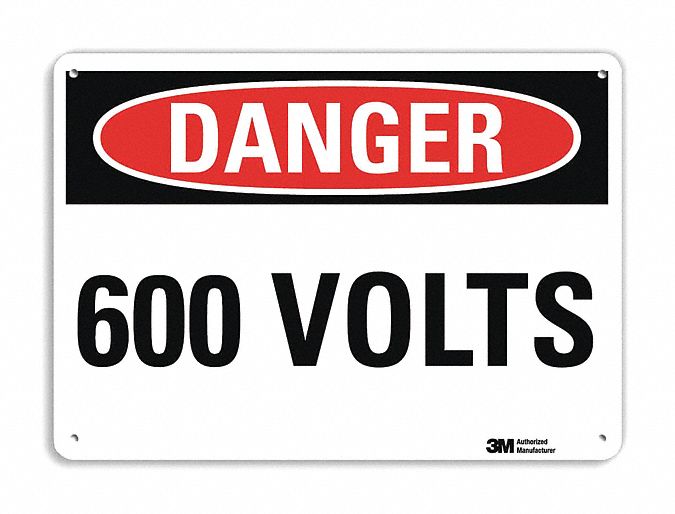 Danger Sign 10 in x 14 in Aluminum