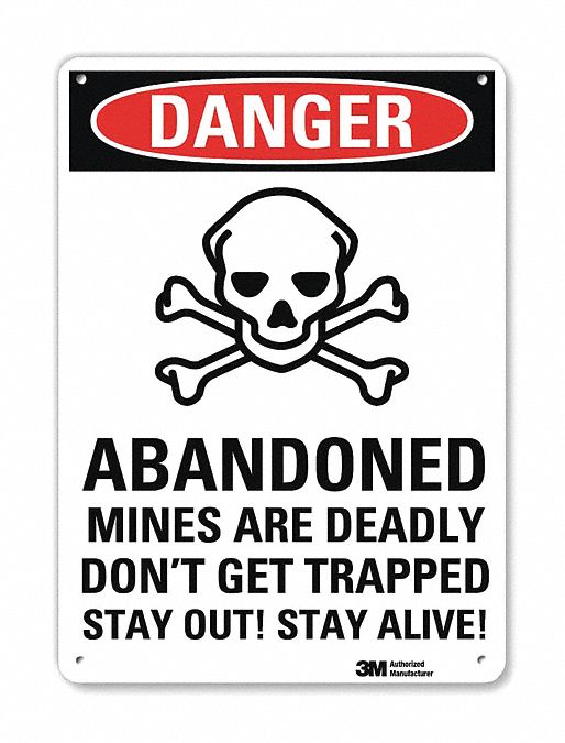 Danger Sign 10 in x 7 in Plastic