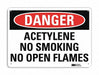 Danger No Smoking Sign 7 in x 10 in Alum