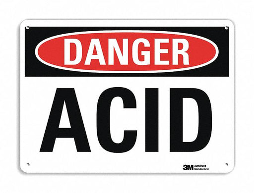 Danger Sign 7 in x 10 in Plastic