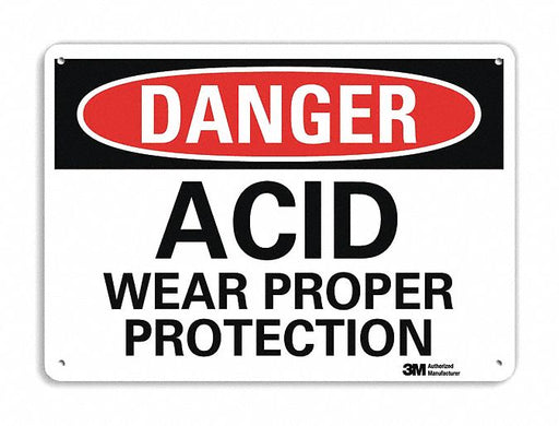 Danger Sign 7 in x 10 in Plastic