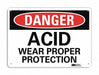 Danger Sign 7 in x 10 in Aluminum