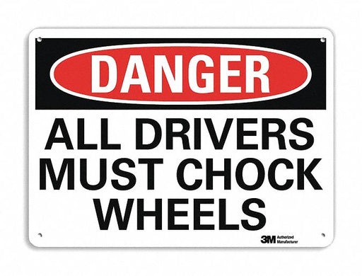Danger Sign 7 in x 10 in Plastic
