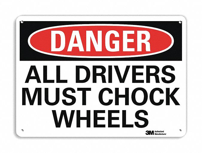 Danger Sign 7 in x 10 in Plastic