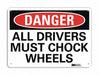 Danger Sign 7 in x 10 in Plastic