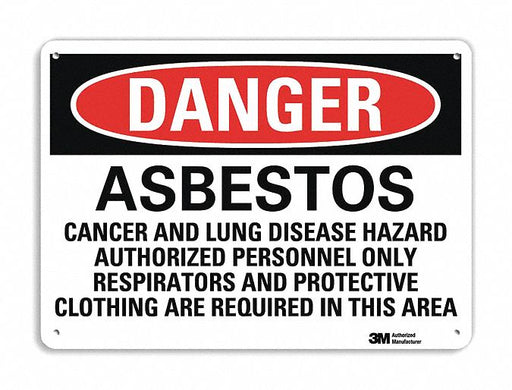 Danger Sign 7 in x 10 in Plastic